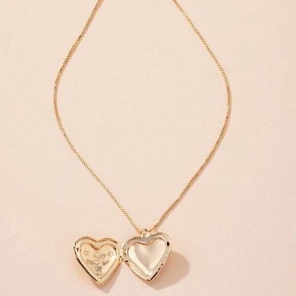 VIRGO GOLD ZODIAC HEART LOCKET NECKLACE - Picture 2 of 8